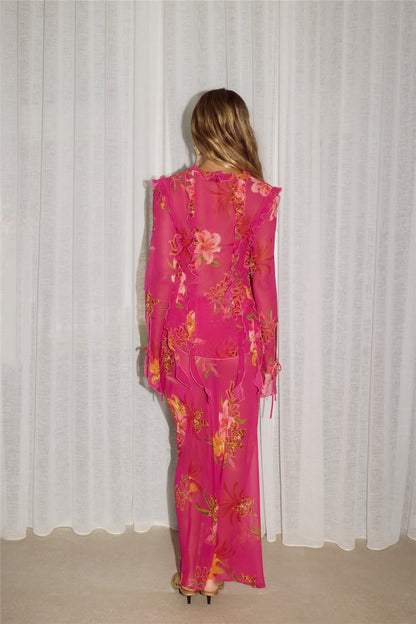 Soft Island Dreams Maxi Skirt Pink