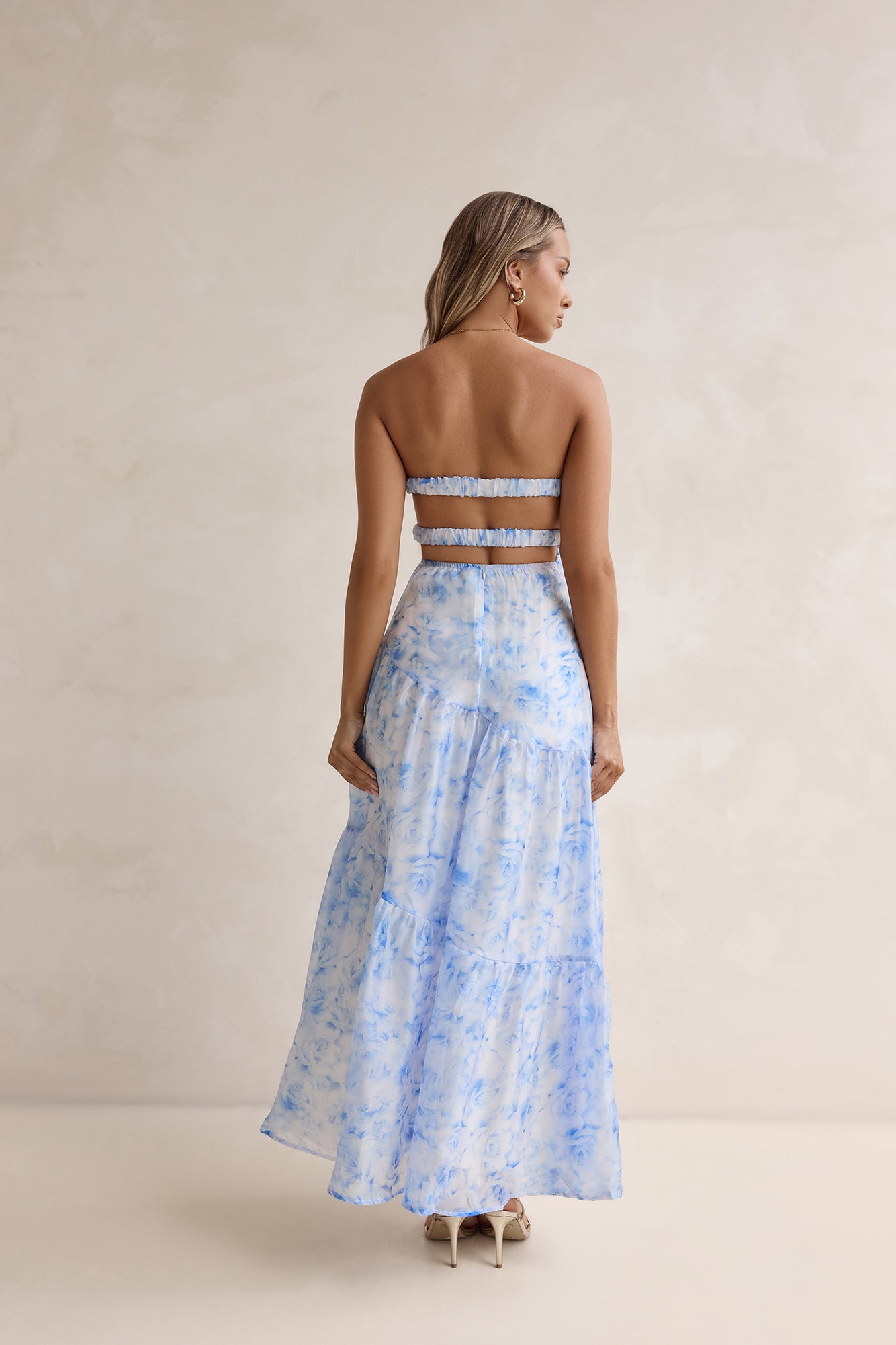 Her Best Version Strapless Maxi Dress Blue
