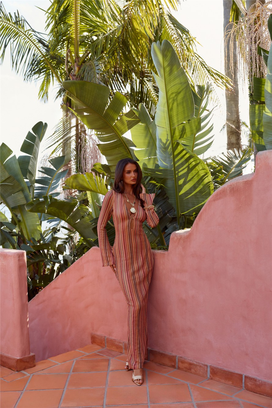 Crystal Coast Knit Maxi Dress Multi