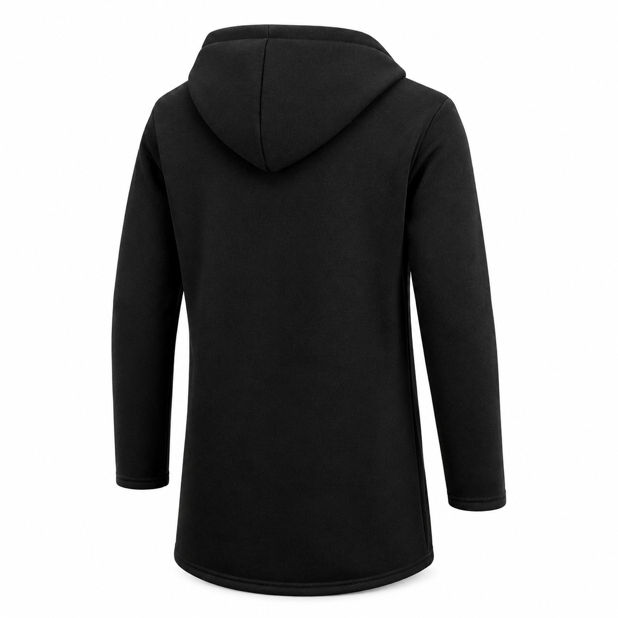 Men's Hooded Longline Jacket – Fleece Winter Coat