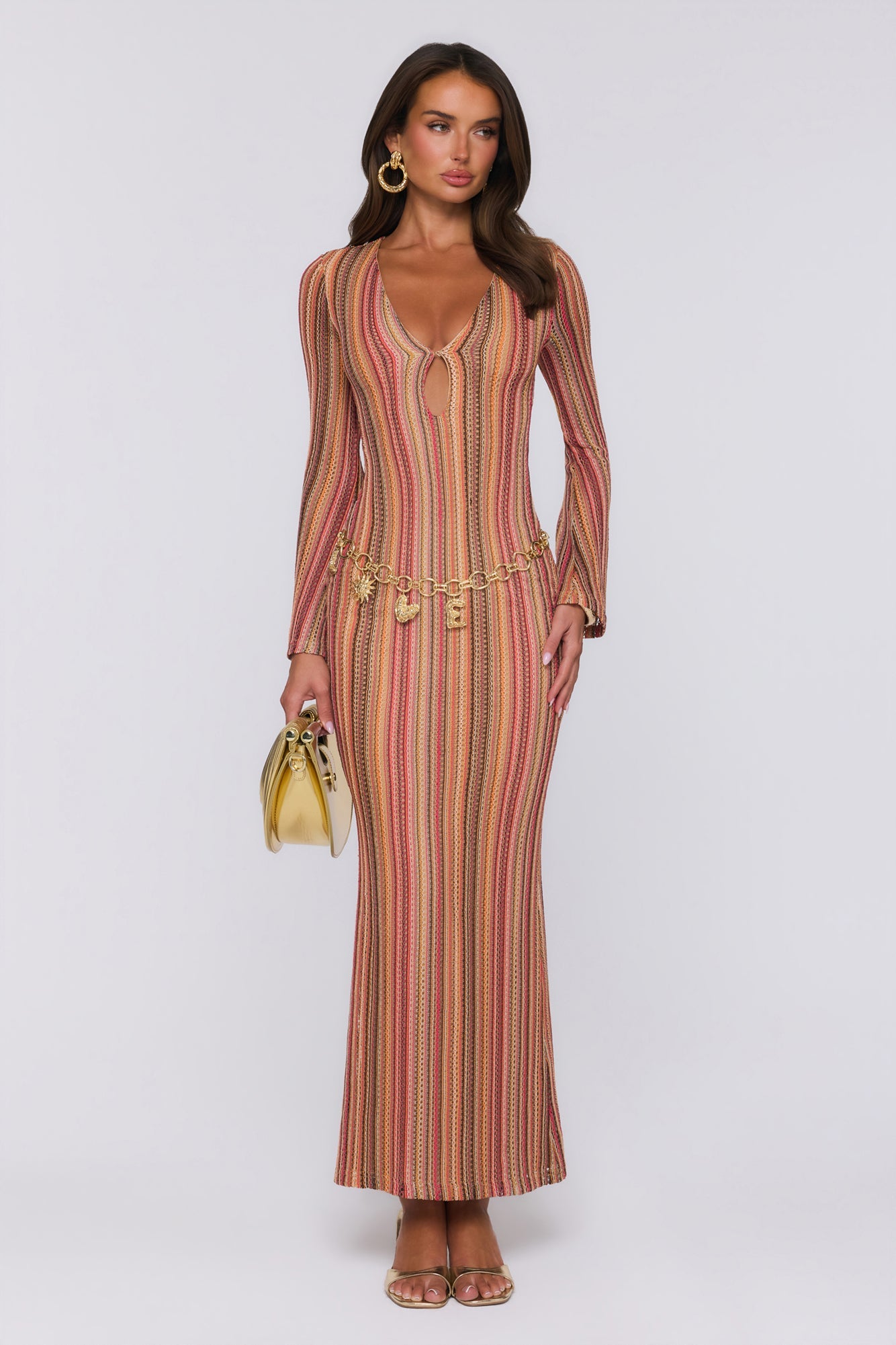 Crystal Coast Knit Maxi Dress Multi