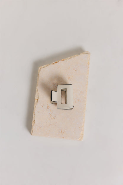 High Up Claw Clip White Black