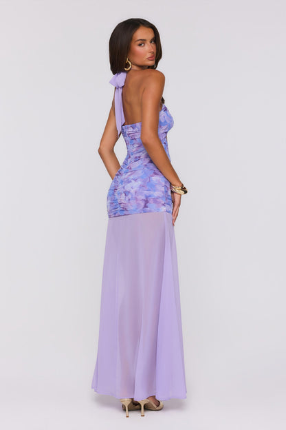 Lilac Whisper Halter Maxi Dress Lilac