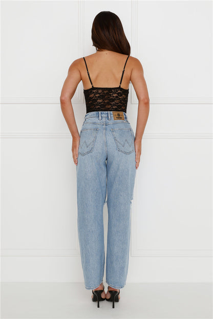 Promise Please Lace Bodysuit Black