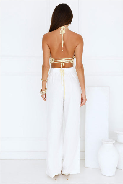 Monaco Moon Pants White