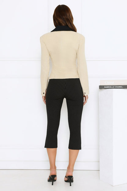 Leo Capri Onyx Pinstripe