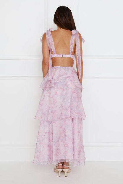 Paisley Maxi Dress Purple