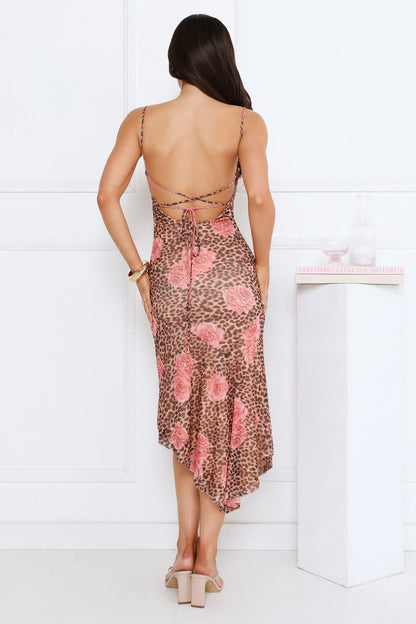 Love Unfiltered Midi Dress Leopard