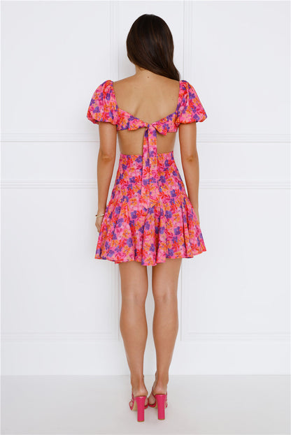 Vivid Words Dress Pink