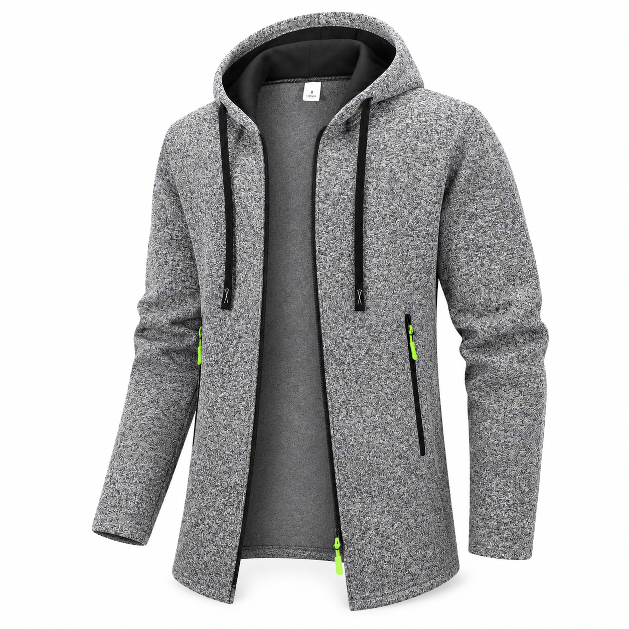 Men's Hooded Longline Jacket – Fleece Winter Coat