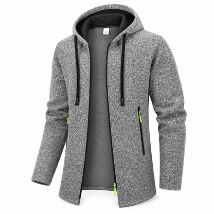 Men's Hooded Longline Jacket – Fleece Winter Coat