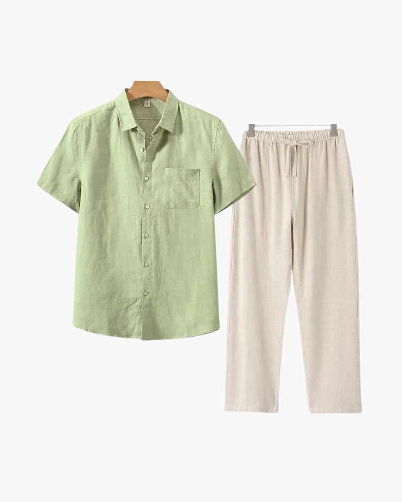 Singapur-Leinen-Set – Resort-Herrenmode