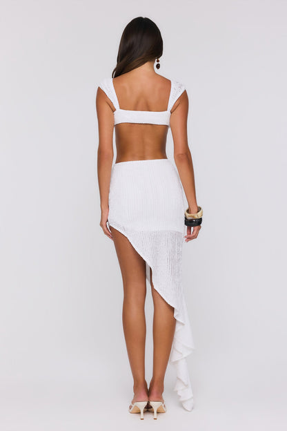 Blanco Knit Crop Top White