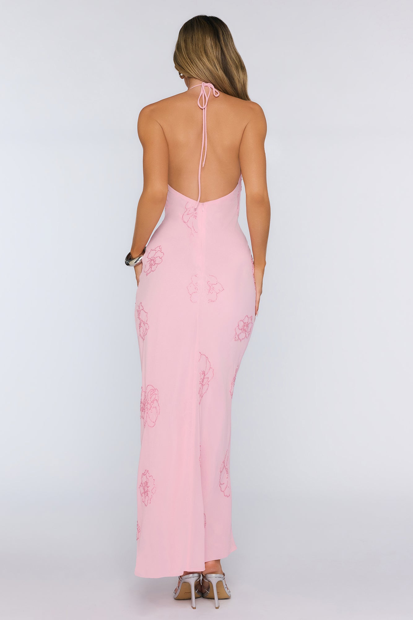 Soft Glow Up Halter Maxi Dress Pink
