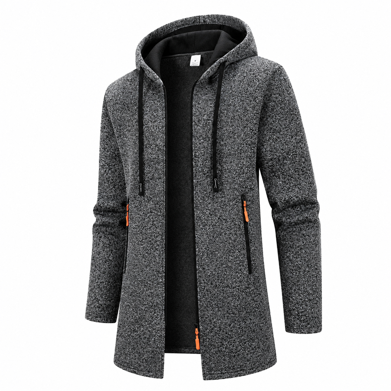 Men's Hooded Longline Jacket – Fleece Winter Coat
