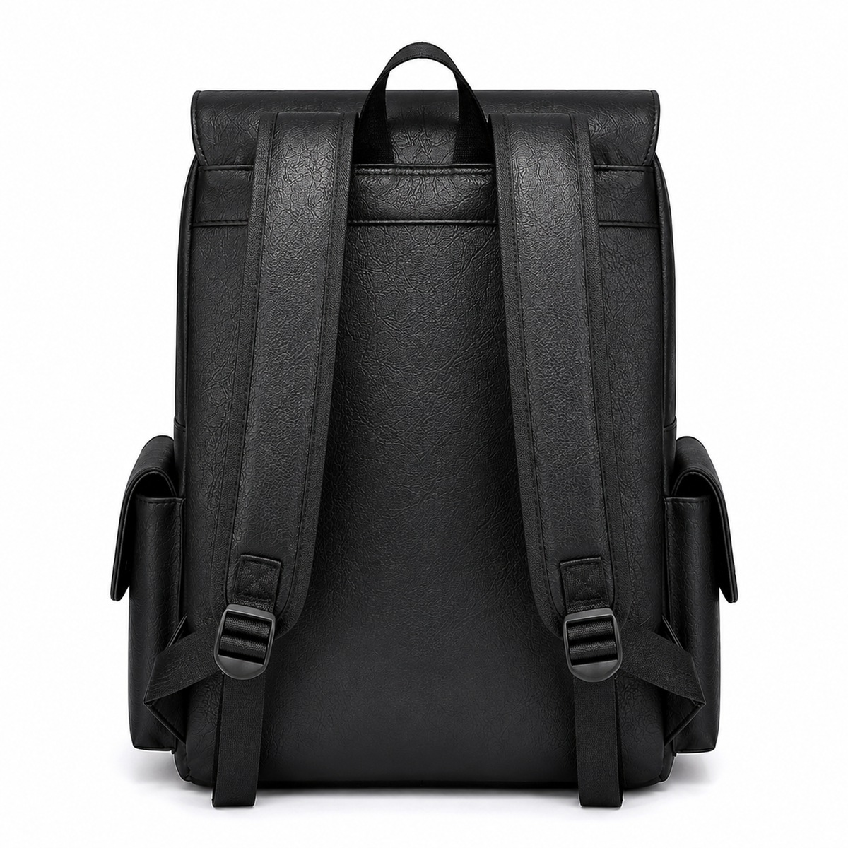 Sac à dos pour ordinateur portable en cuir PU pour homme – Sac à dos de voyage d'affaires 15,6"