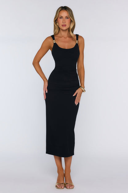 Looks Like Success Midi Dress Black