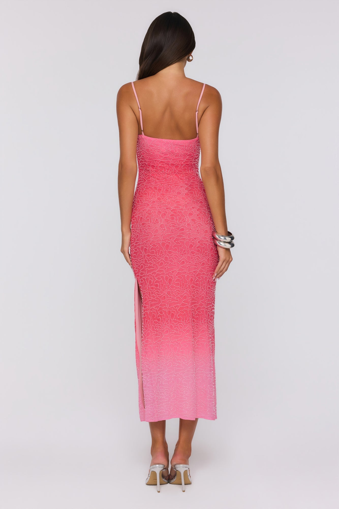 Honeyed Nights Ombre Maxi Dress Pink