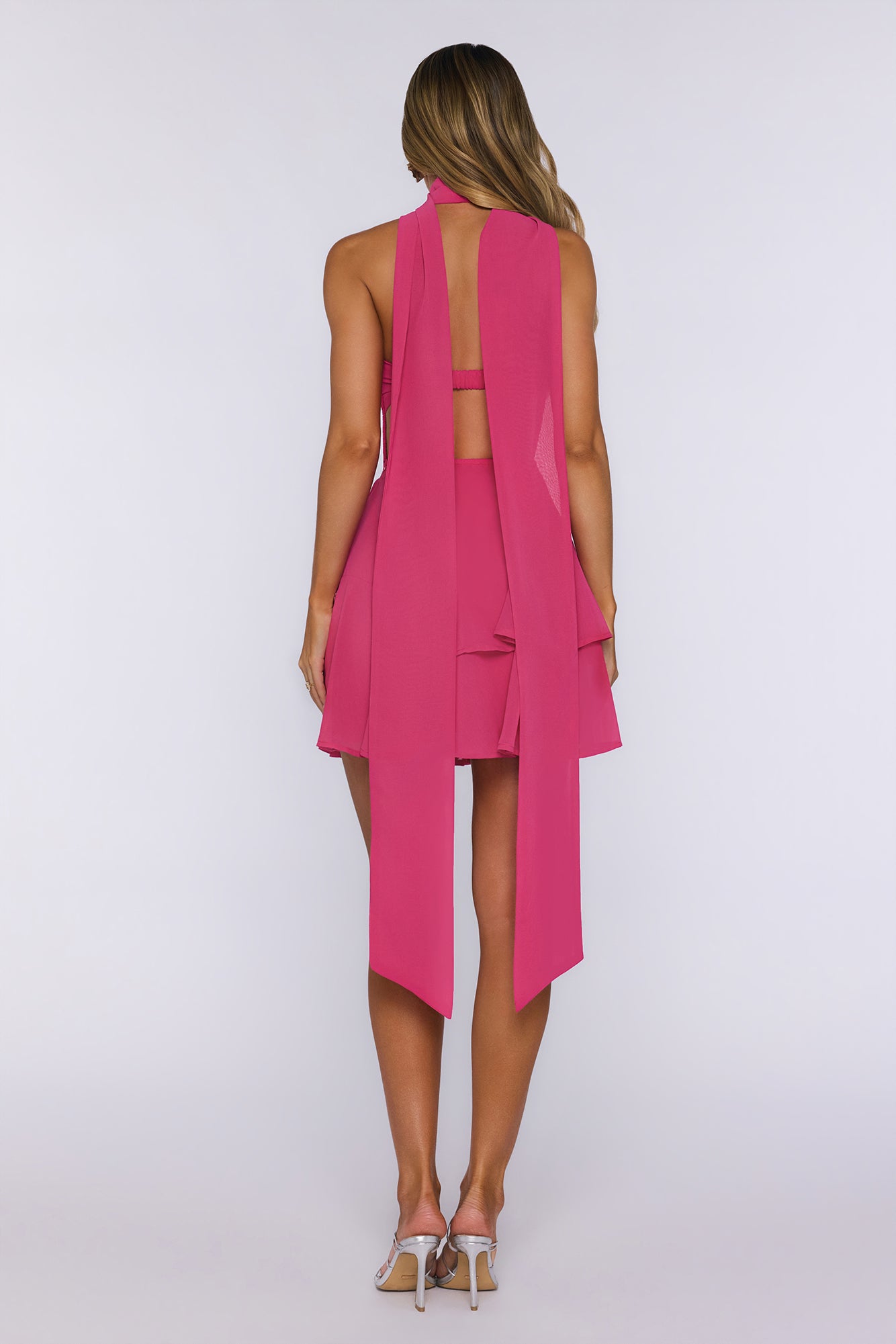 Harbour Club Strapless Mini Dress Magenta