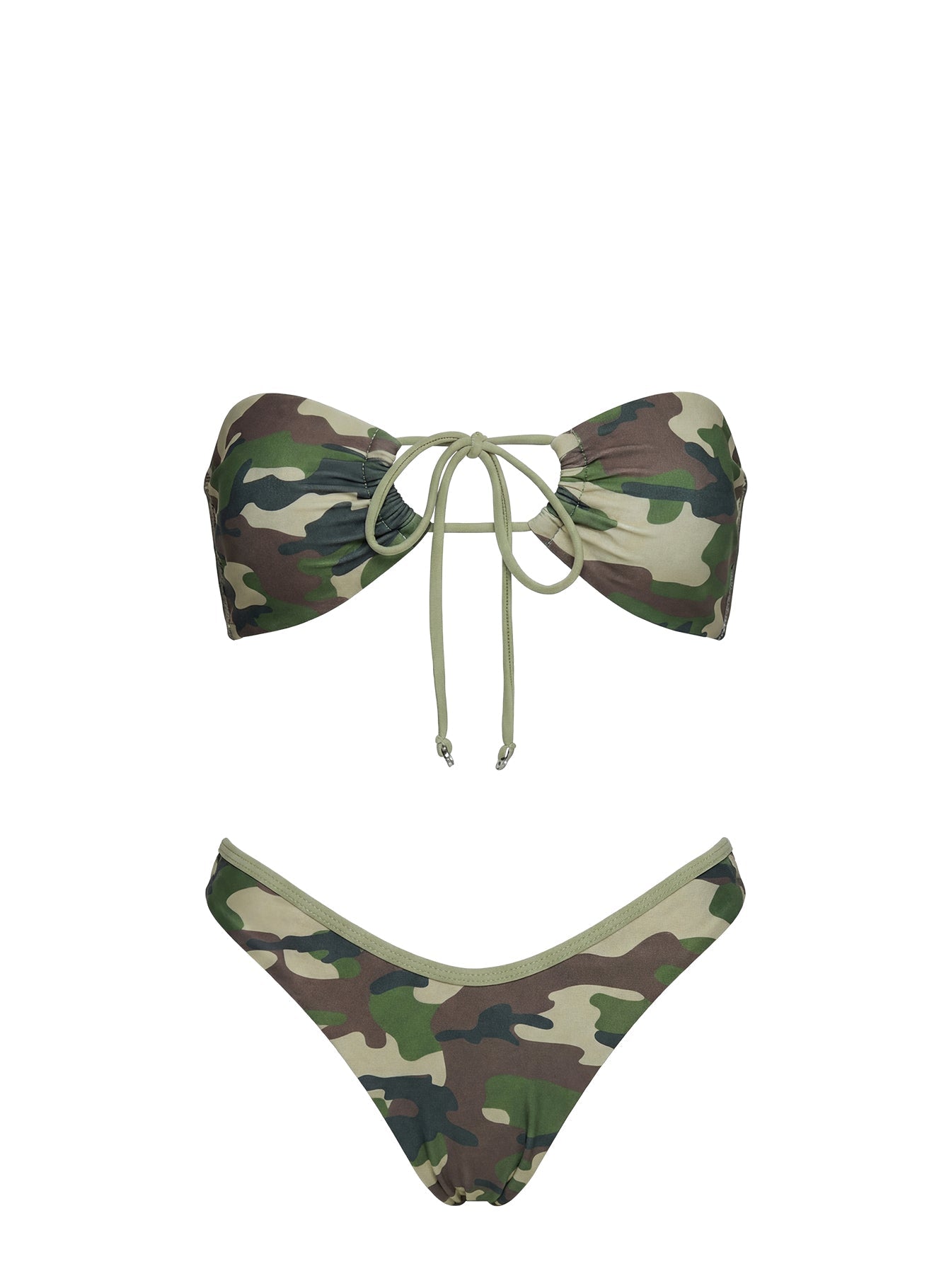 Amiri Contrast High Side Bikini Bottoms Camo