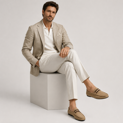 Men's Suede Mule Loafers