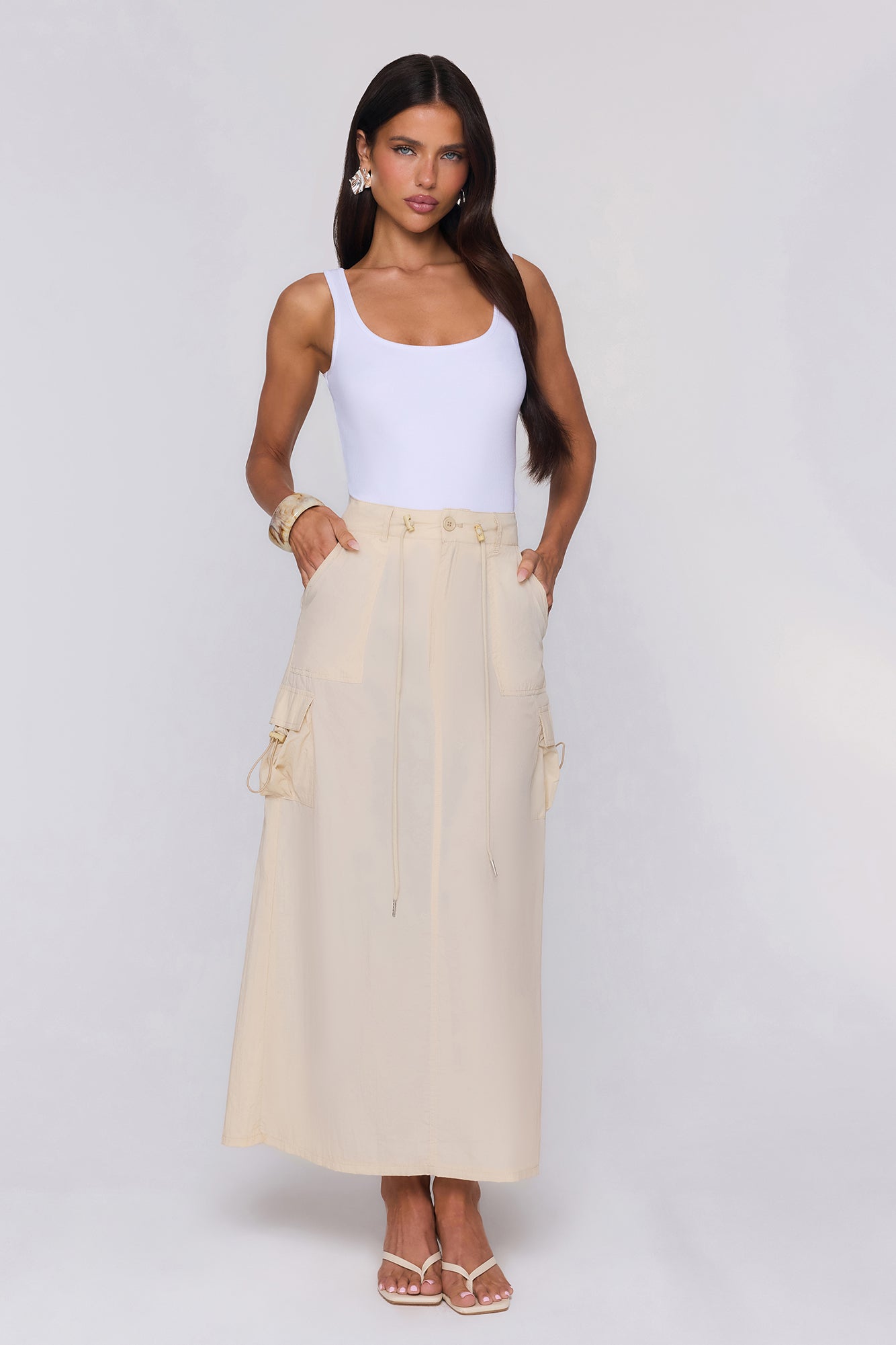 Main Trend Maxi Skirt Beige