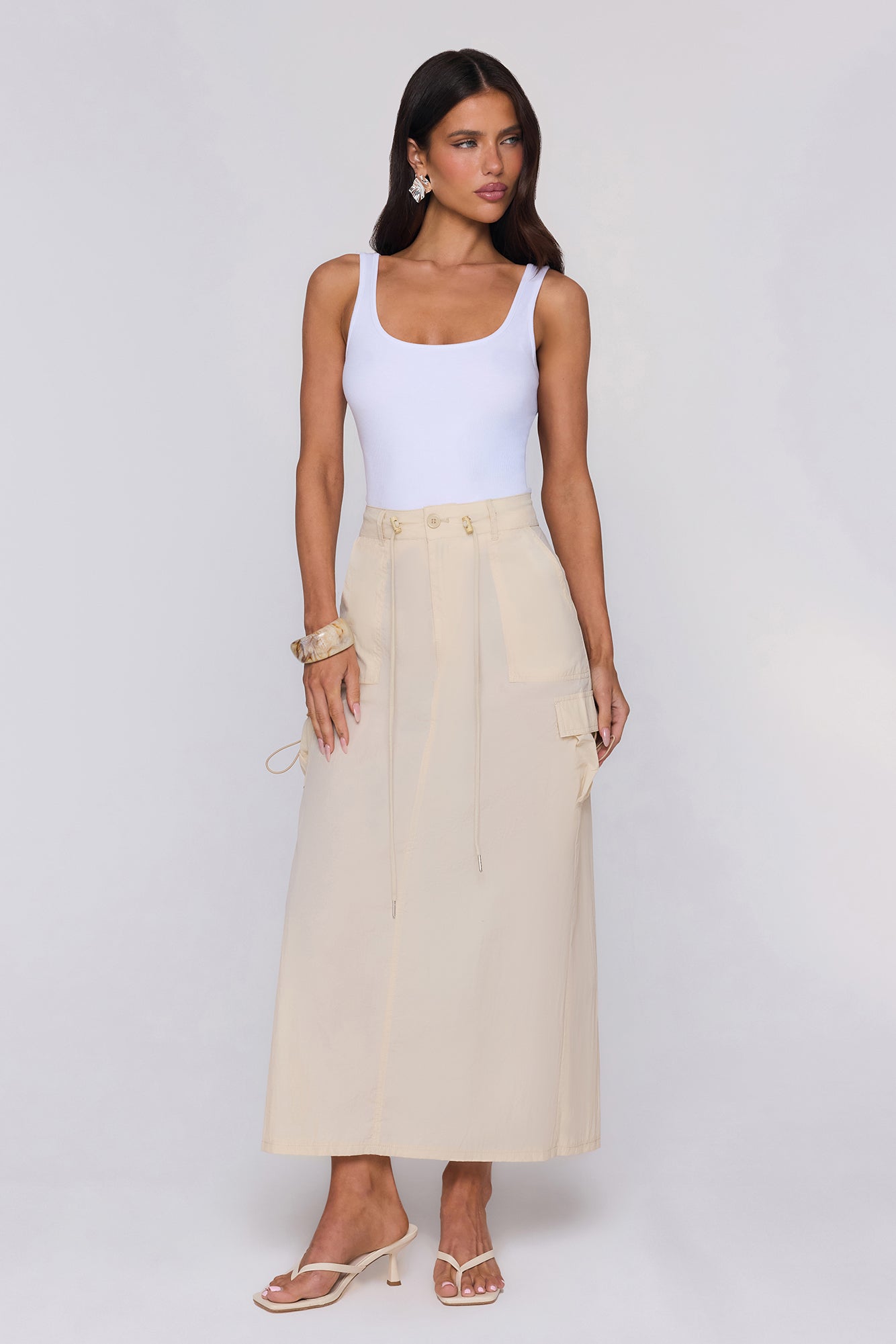 Main Trend Maxi Skirt Beige