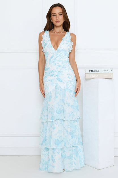 Too Pretty Tonight Maxi Dress Blue