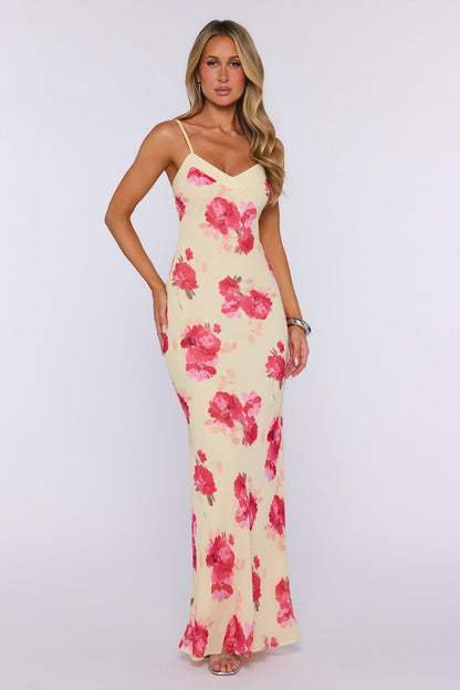 Bloom Dazzle Maxi Dress Yellow