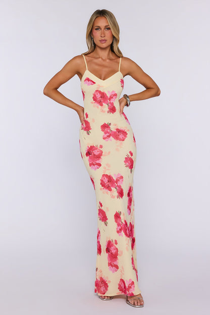 Bloom Dazzle Maxi Dress Yellow