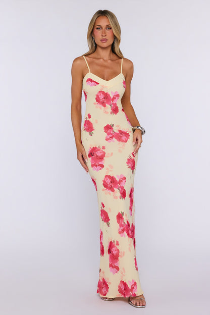 Bloom Dazzle Maxi Dress Yellow