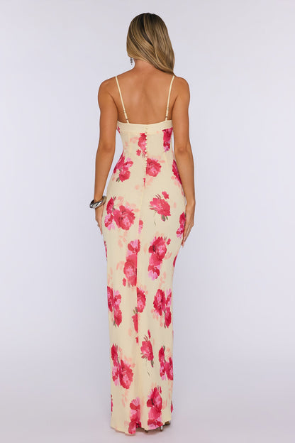 Bloom Dazzle Maxi Dress Yellow