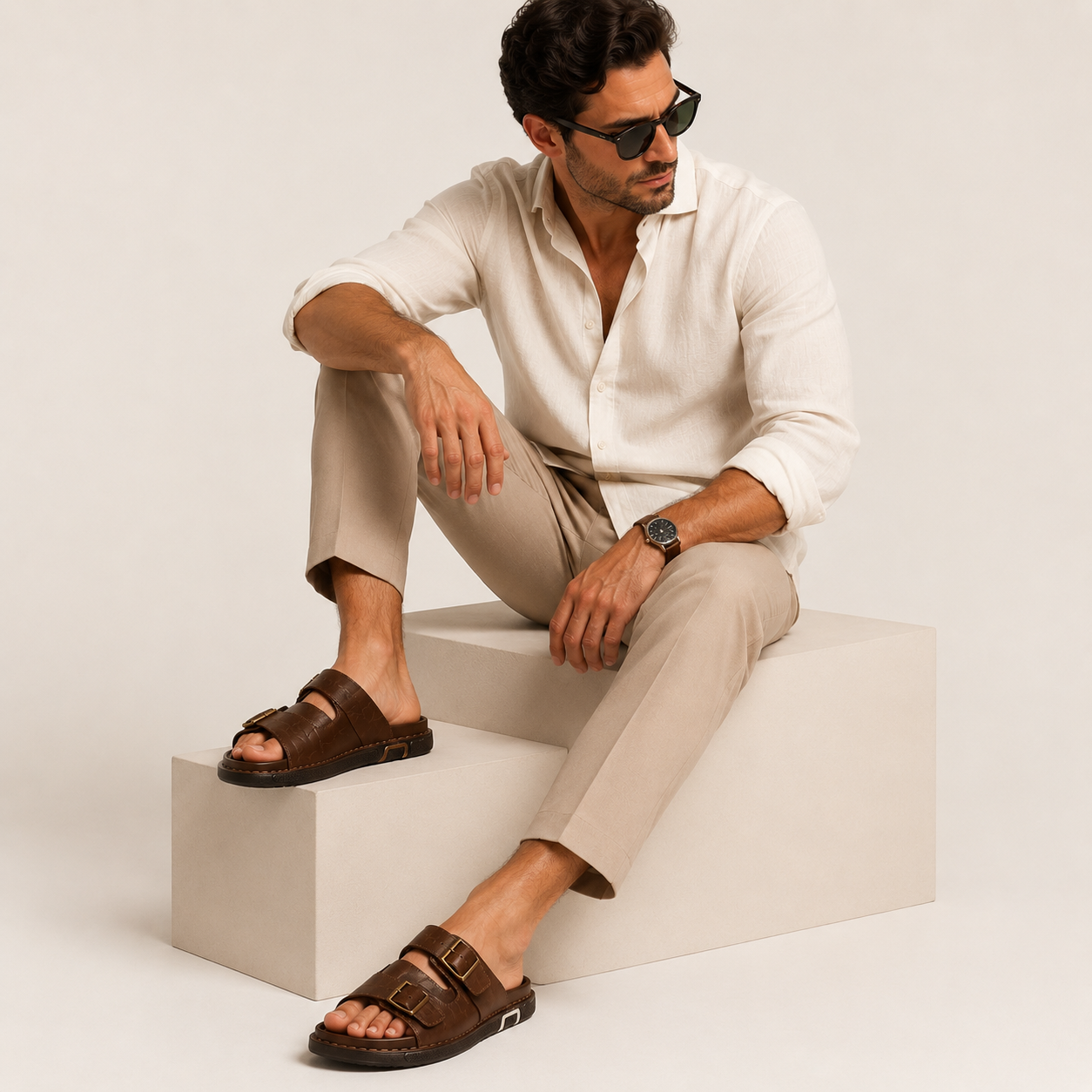 Men's Leather Casual Sandals
