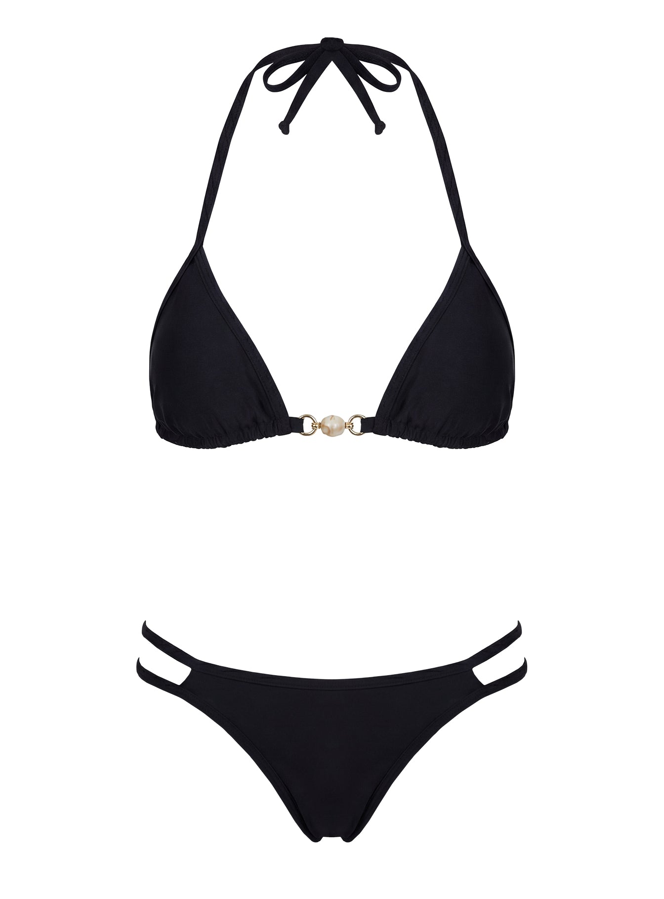 Maurita Double Strap Bikini Bottoms Black