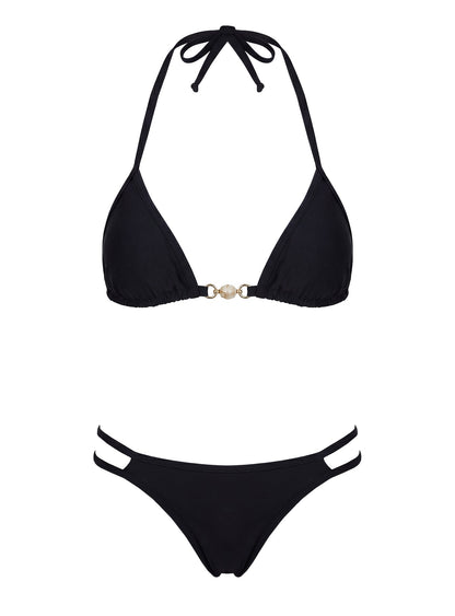 Maurita Double Strap Bikini Bottoms Black