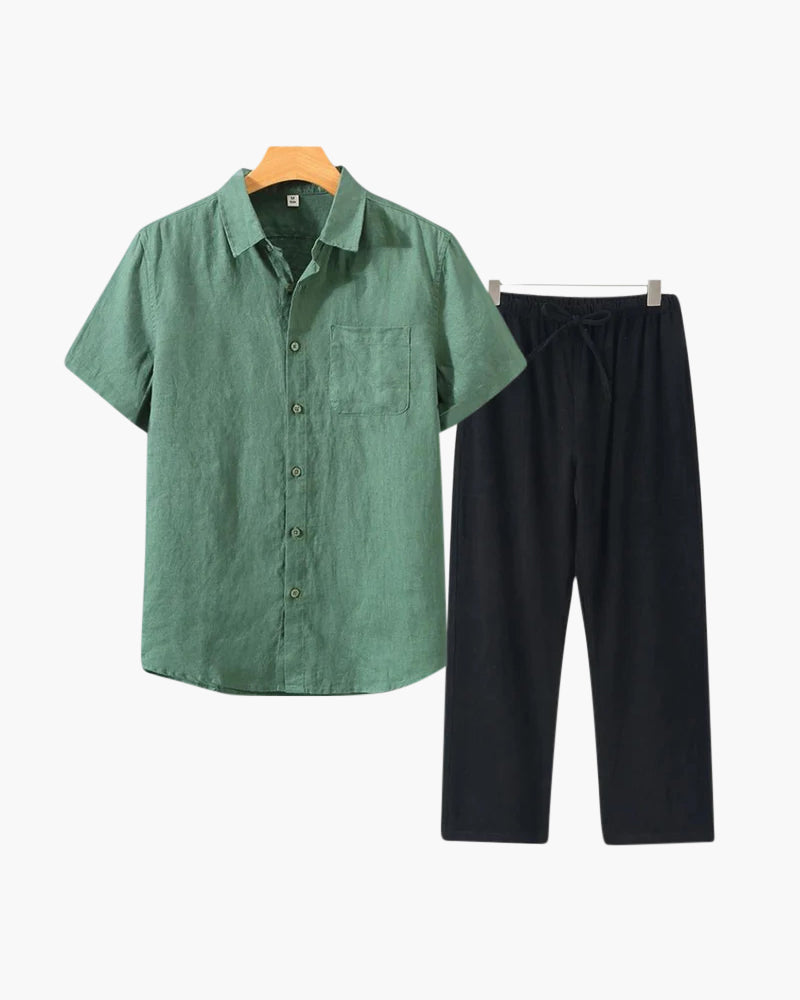 Singapur-Leinen-Set – Resort-Herrenmode