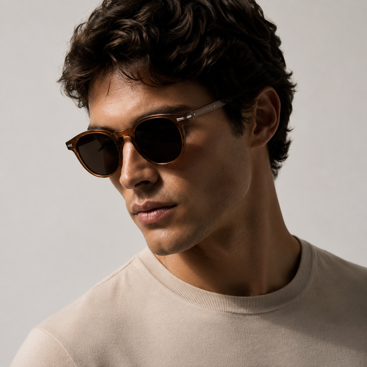 Men's Polarized Vintage Square Sunglasses