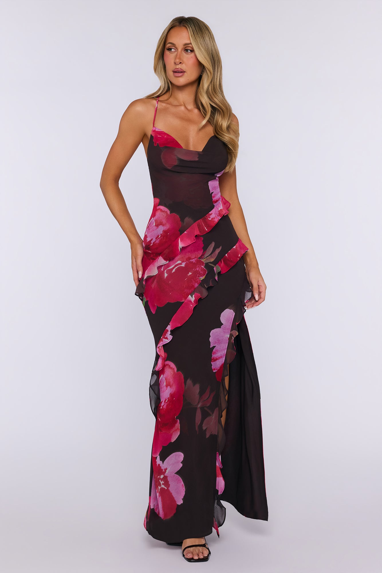 Kissed By Sun Maxi Dress Jardin Floral Print