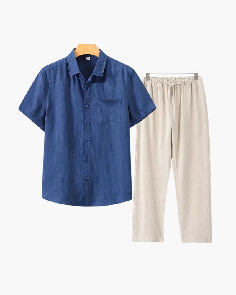 Singapur-Leinen-Set – Resort-Herrenmode