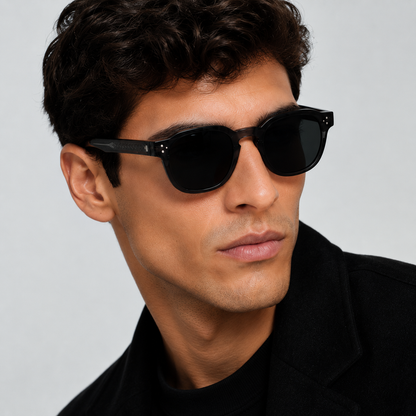 Men's Polarized Vintage Square Frame Sunglasses