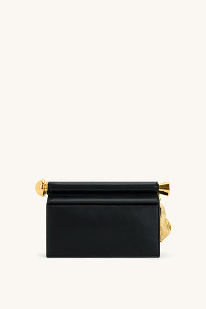 Holly Metal Pendant Embellished Clutch Black