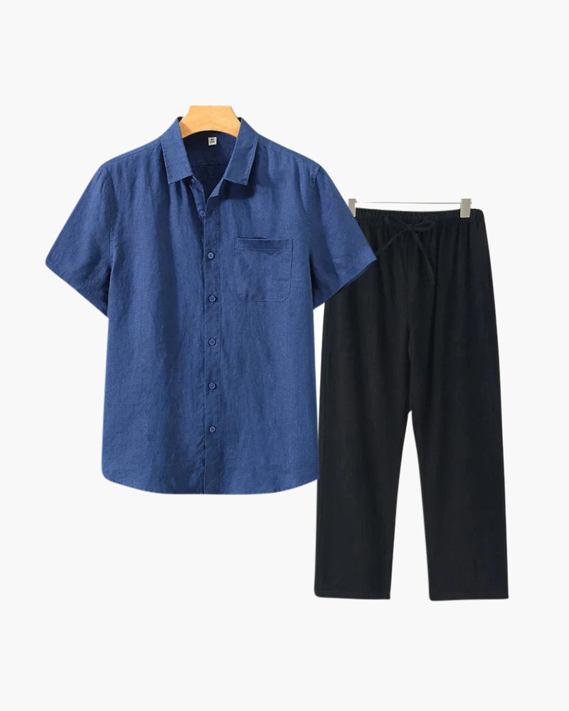 Singapur-Leinen-Set – Resort-Herrenmode