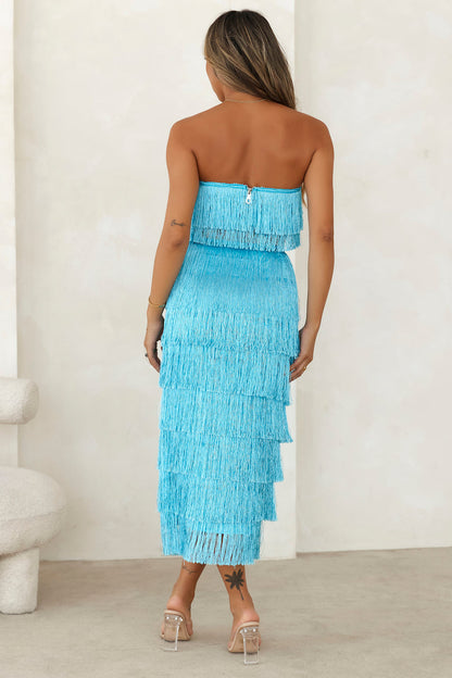 HELLO MOLLY Dancer In The Room Crop Top Blue