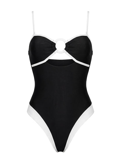 Alycee Ring One Piece Black / White
