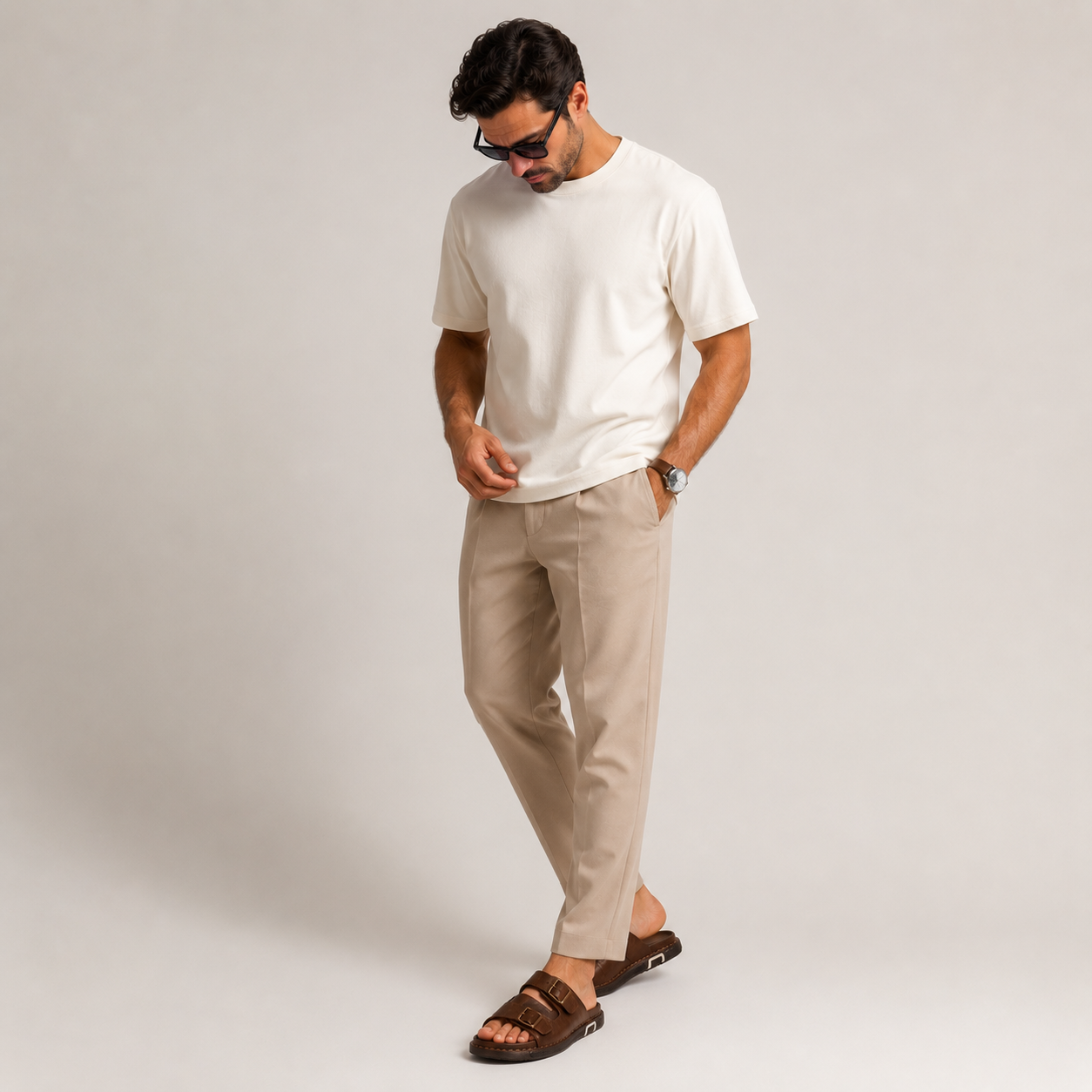 Men's Leather Casual Sandals
