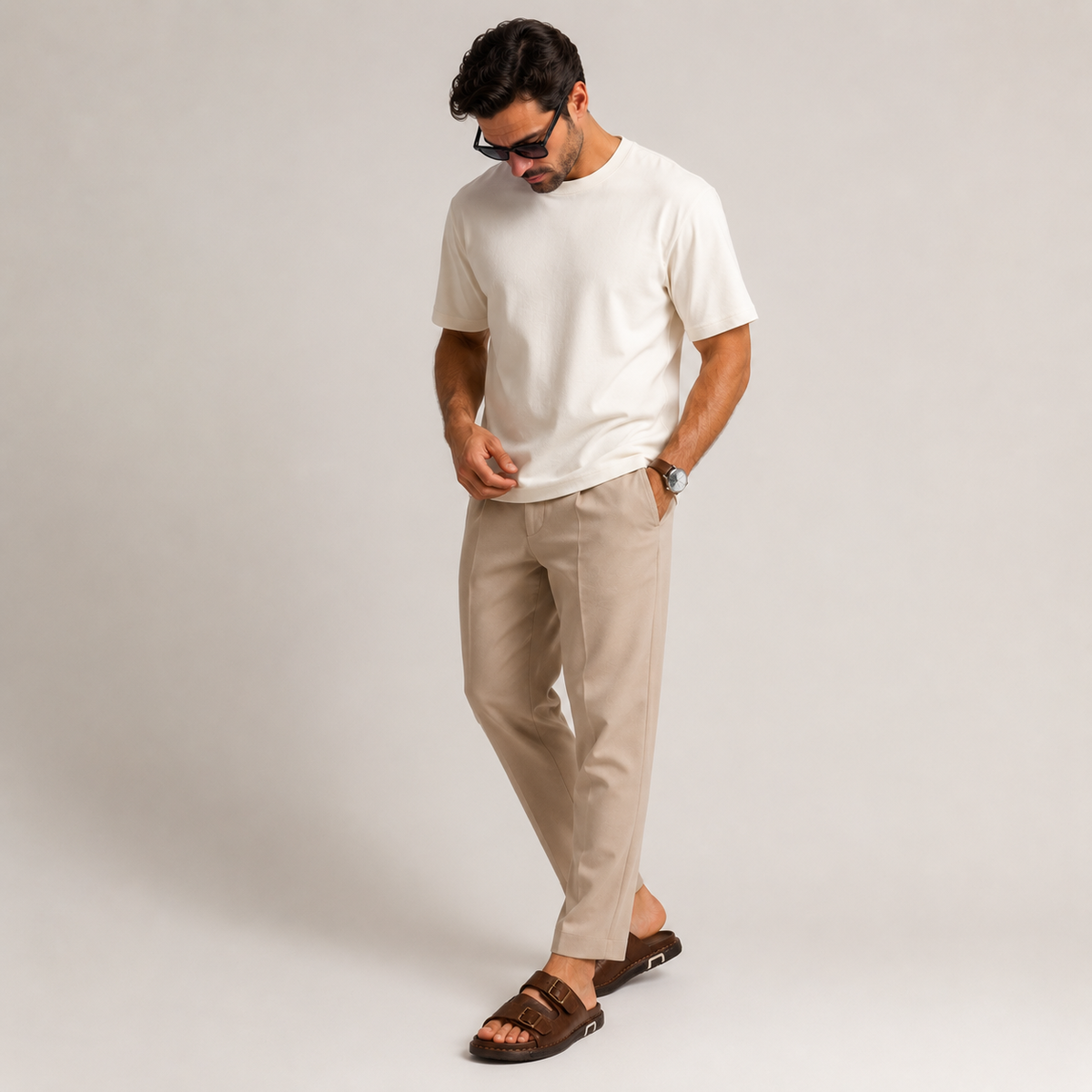 Sandales décontractées à boucle pour hommes