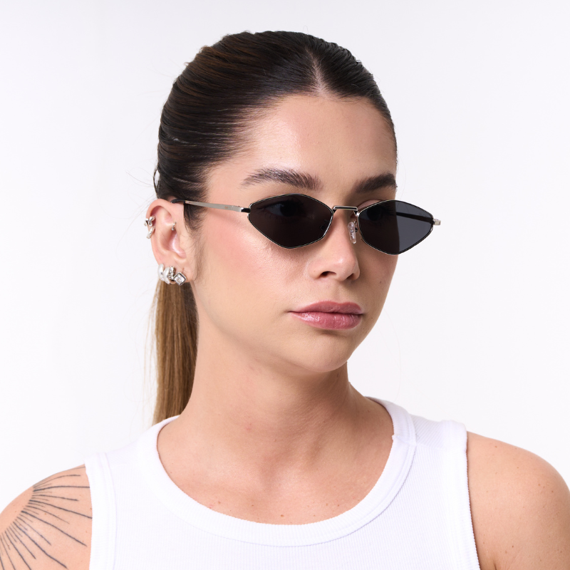 Capri Sunglasses - Silver | Black