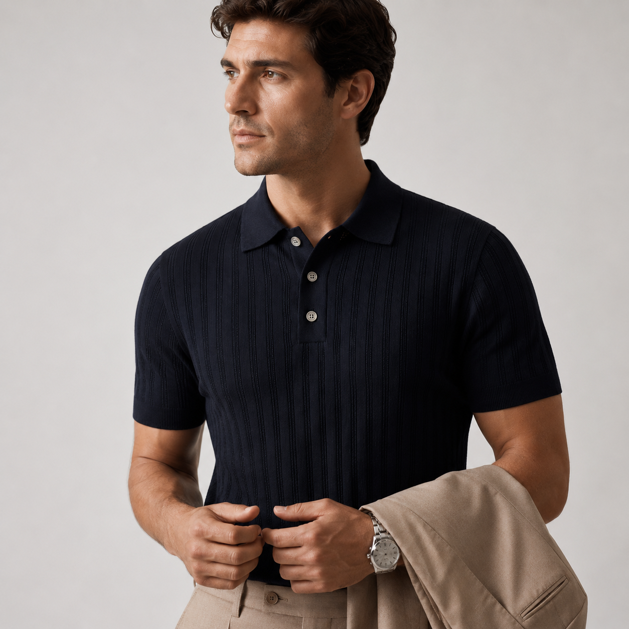 Men's Knitted Polo Shirt – Old Money Style