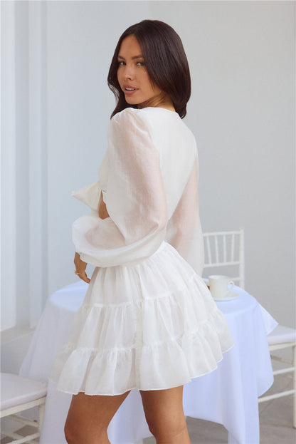 Daylight Loving Mini Skirt White