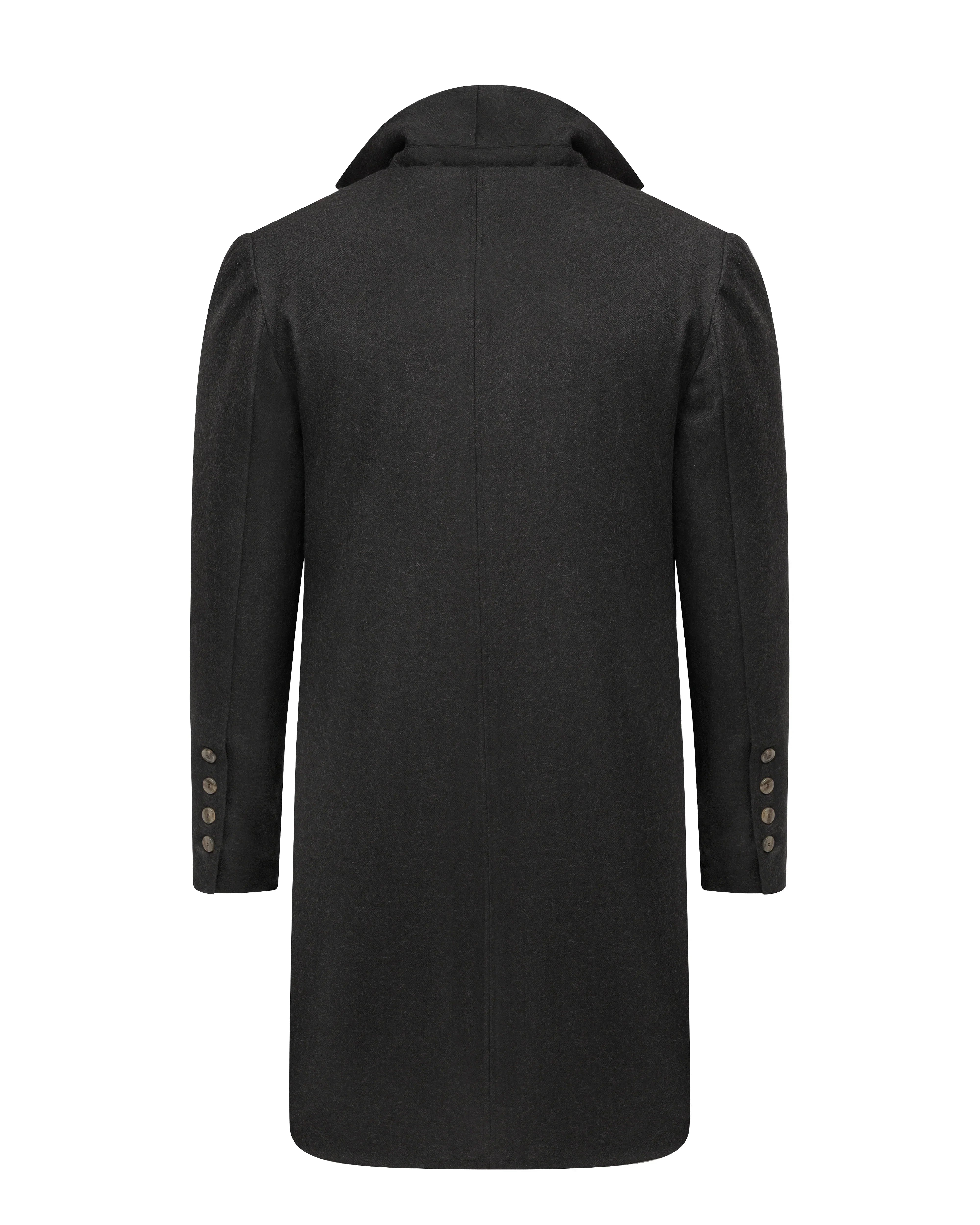St. Moritz Coat in 100% Merino Wool - Oxford Gray